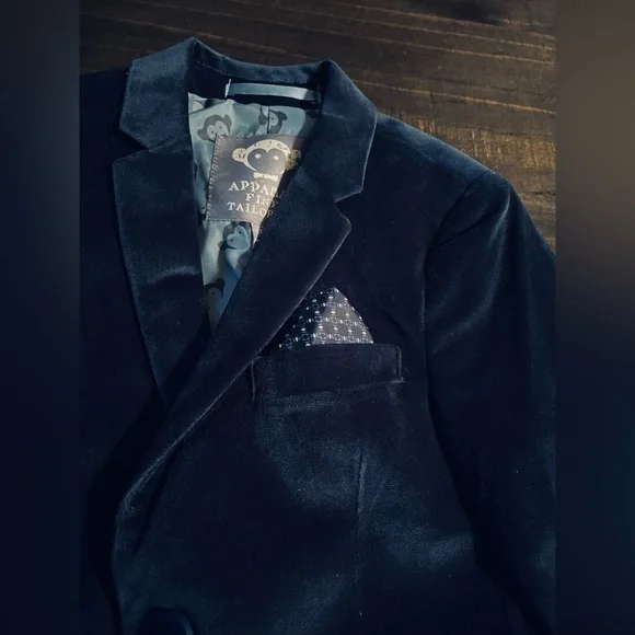 Appaman Elegant Navy Blue Velvet Suit 3T - Picture 5 of 16